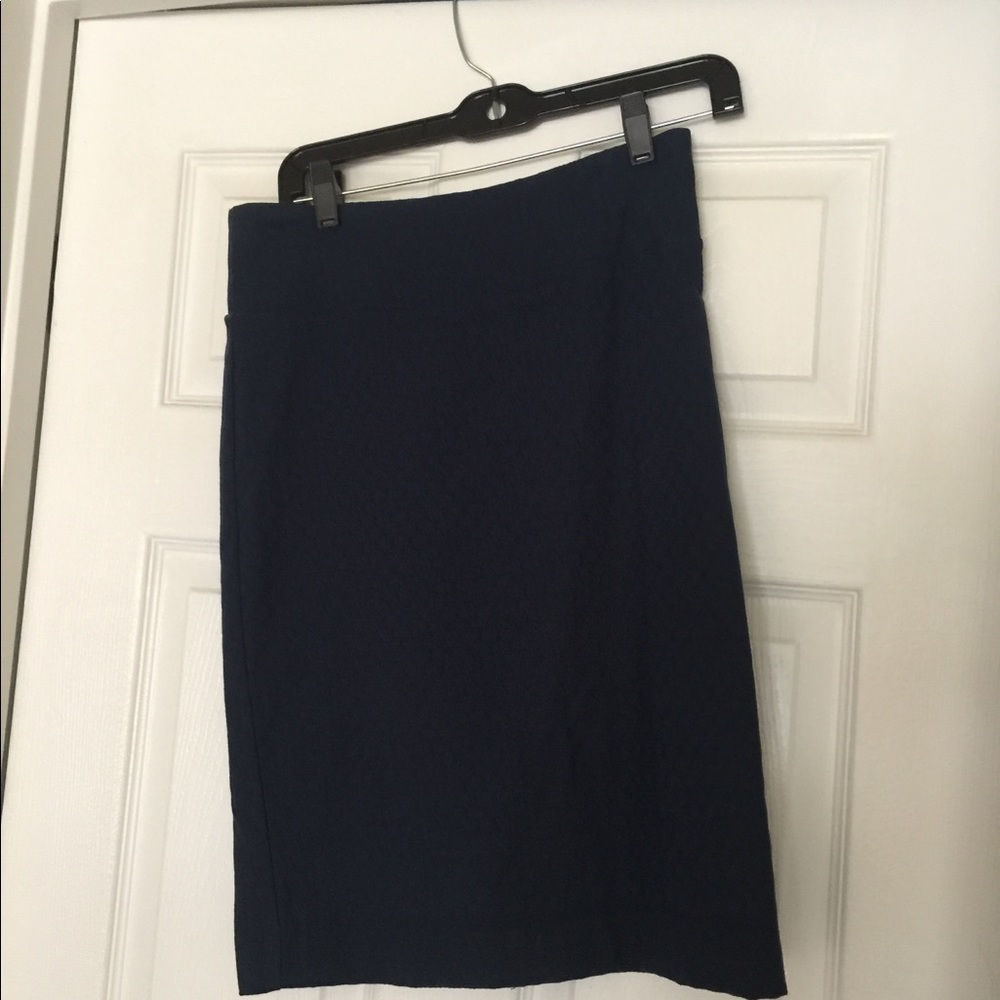 Blue pencil skirt